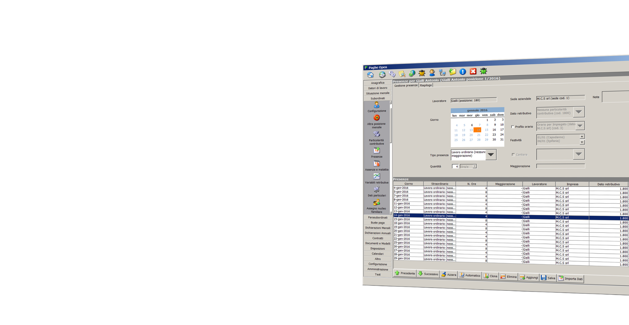 Software Paghe screenshot